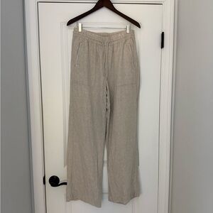Athleta Retreat Wide Leg Linen Pants, size M